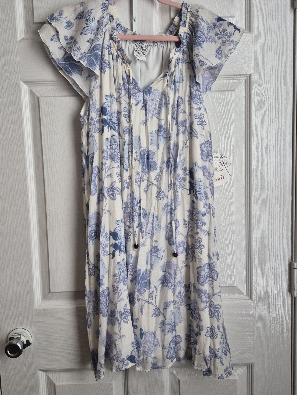 NWT | NAIF | FLORAL BLUE DRESS W/ TASSELS